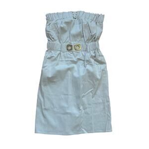 Lauren Moffatt Khaki Tube Top Mini Dress Size 0 Y2K